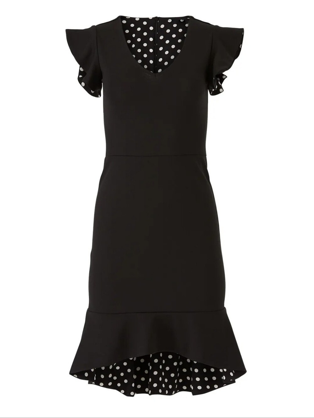 Slate & Willow Polk Dot Ruffle Hem Dress